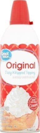 Great Value Whipped Light Cream packshot