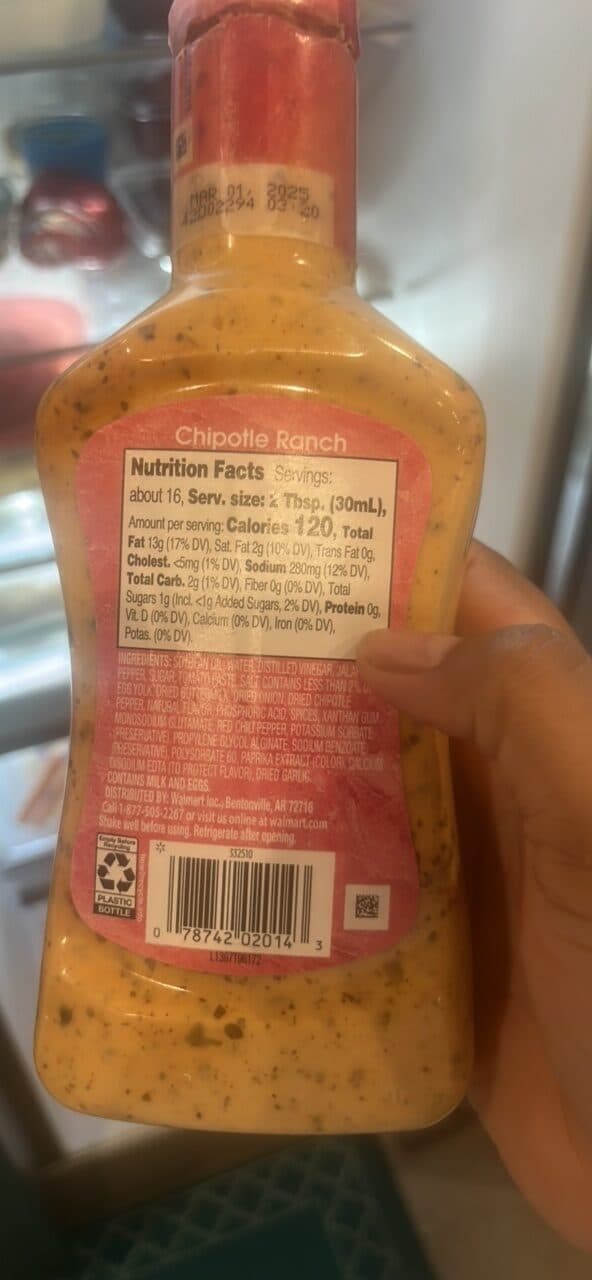 Great Value Chipotle Ranch Dressing & Dip packshot