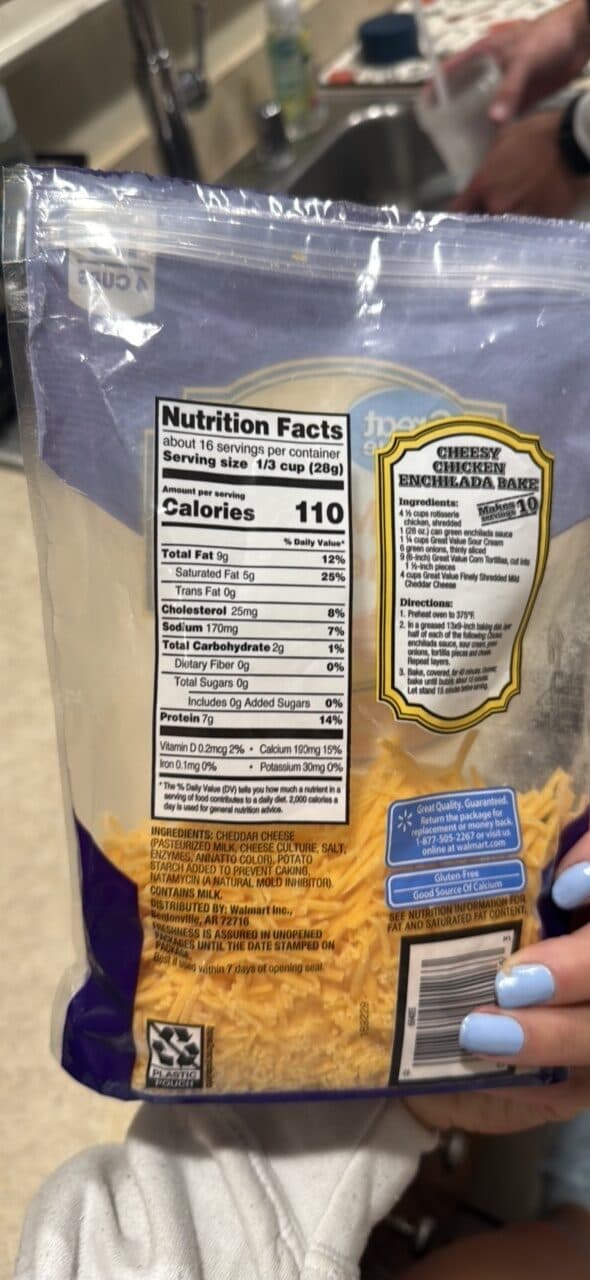Great Value Mild Cheddar packshot
