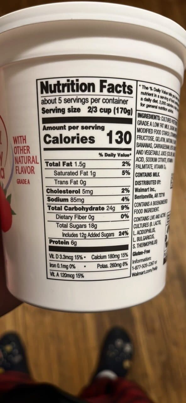 Great Value Original Strawberry Banana packshot