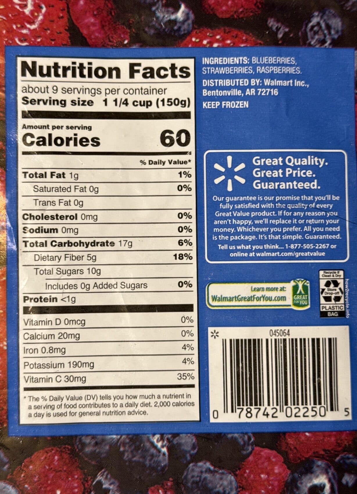 Walmart Mixed Berry Blend packshot