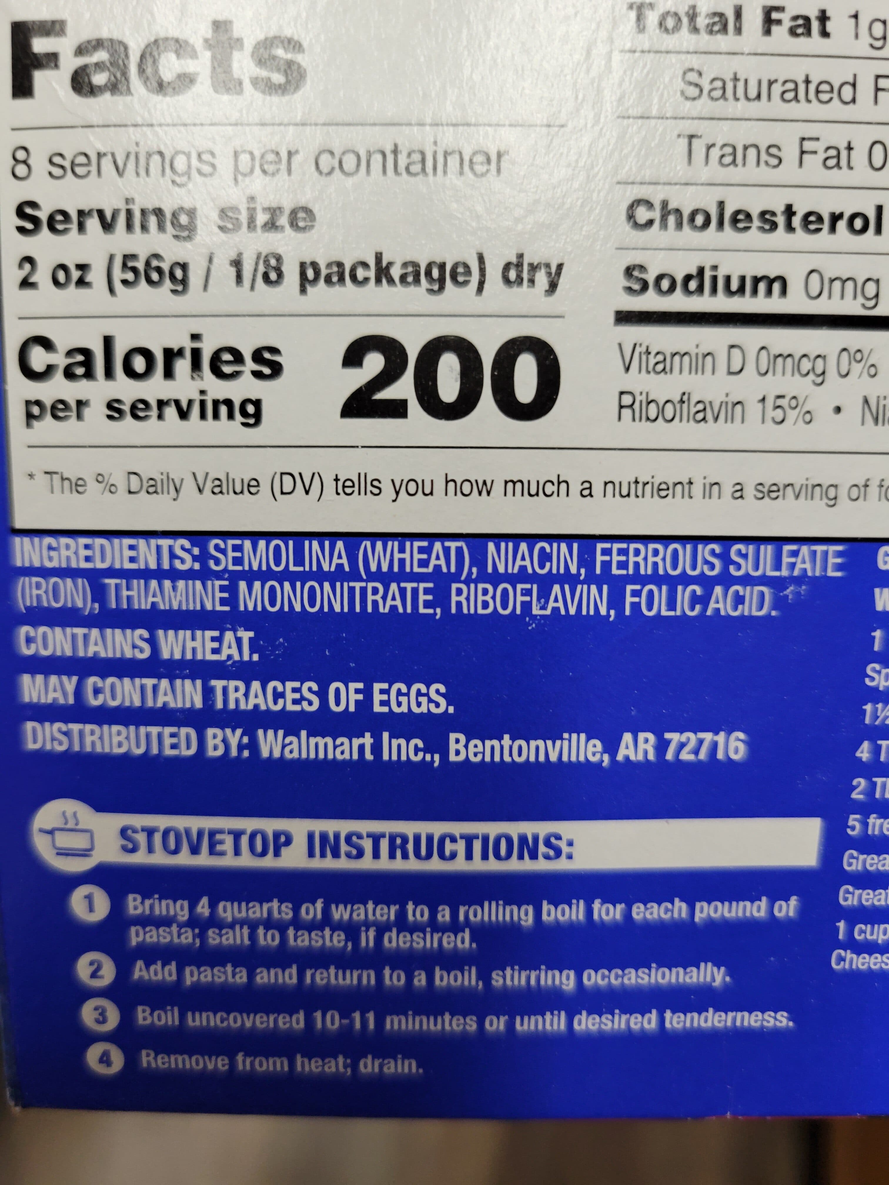 Great Value Half-Length Spaghetti packshot