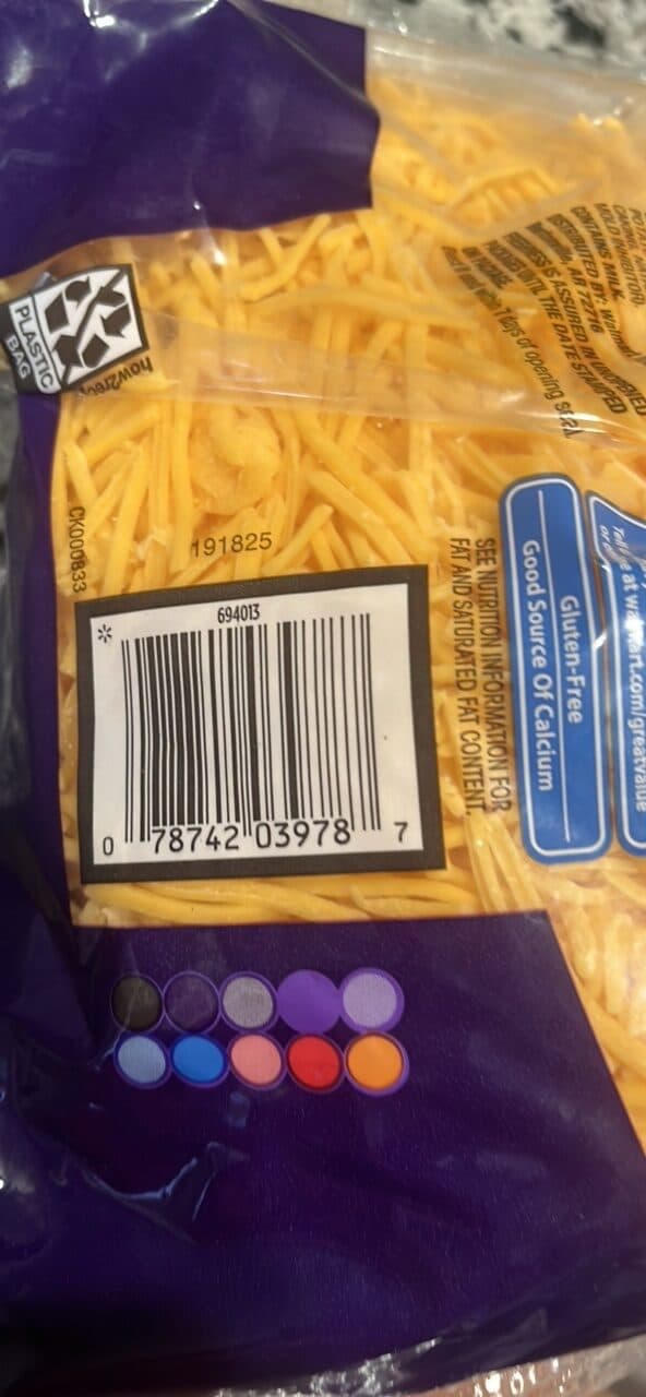 Great Value Finely Shredded Sharp Cheddar Cheese packshot