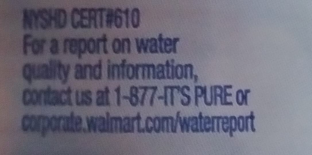 Great Value Purified Drinking Water packshot