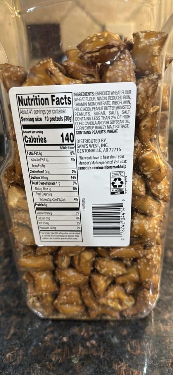Member's Mark Peanut Butter Filled Pretzels packshot