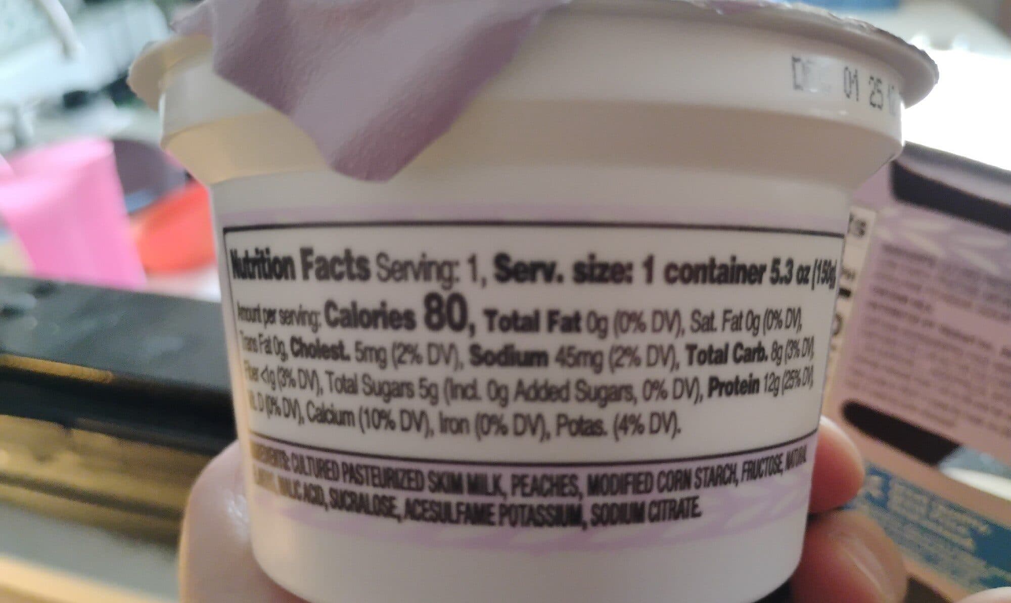 Great Value Light Greek Peach packshot