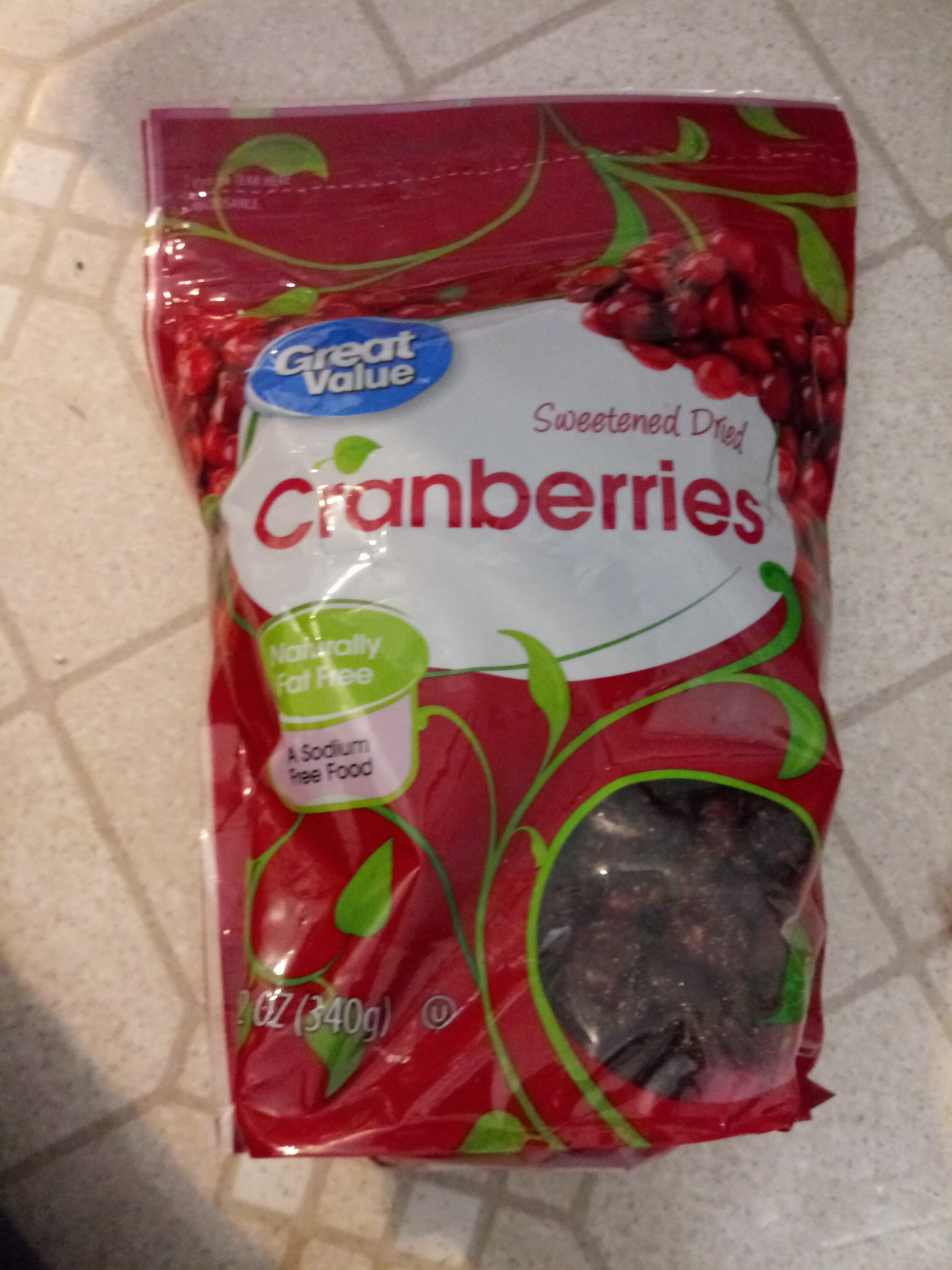 Great Valye All Natural Dried Cranberries packshot