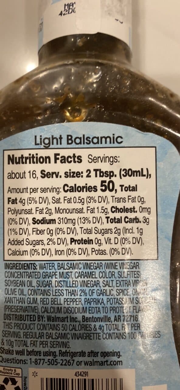 Great Value Light Balsamic Vinaigrette & Marinade packshot