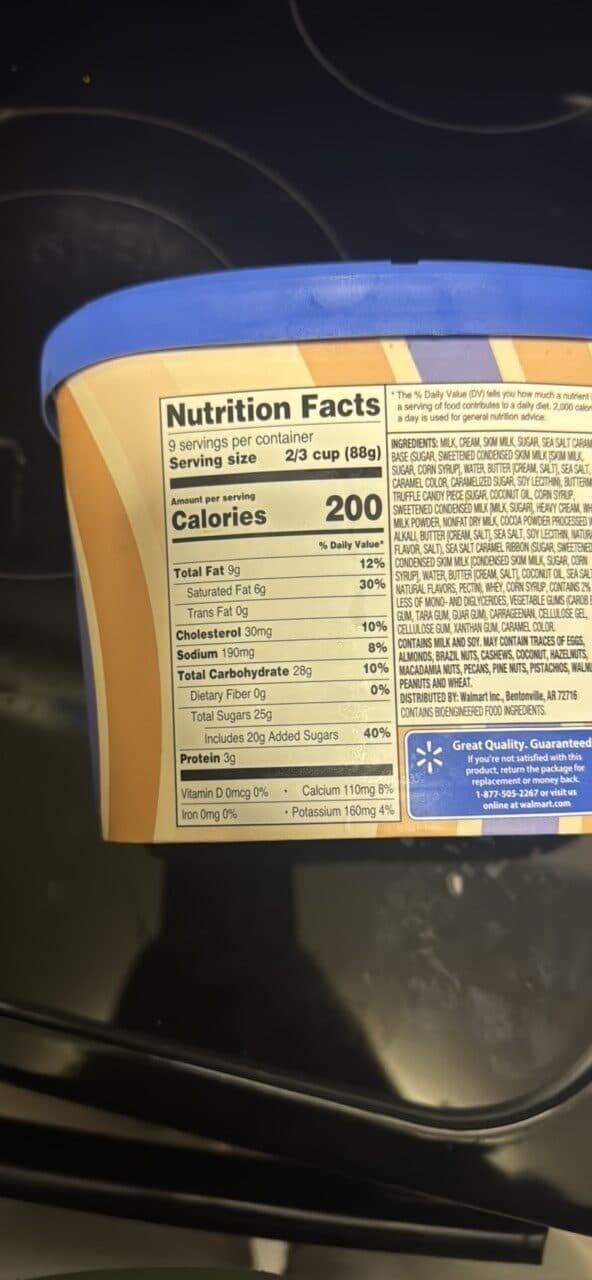 Great Value Sea Salt Caramel Ice Cream packshot