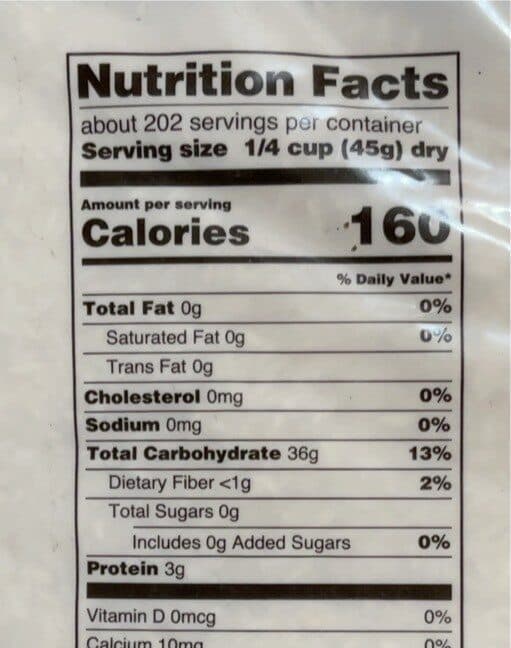 Great Value long grain enriched rice packshot