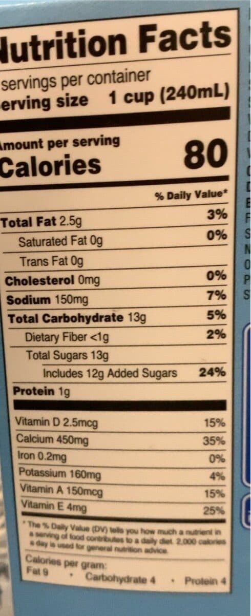 Great Value Ultra-Pasteurized Vanilla Almondmilk packshot