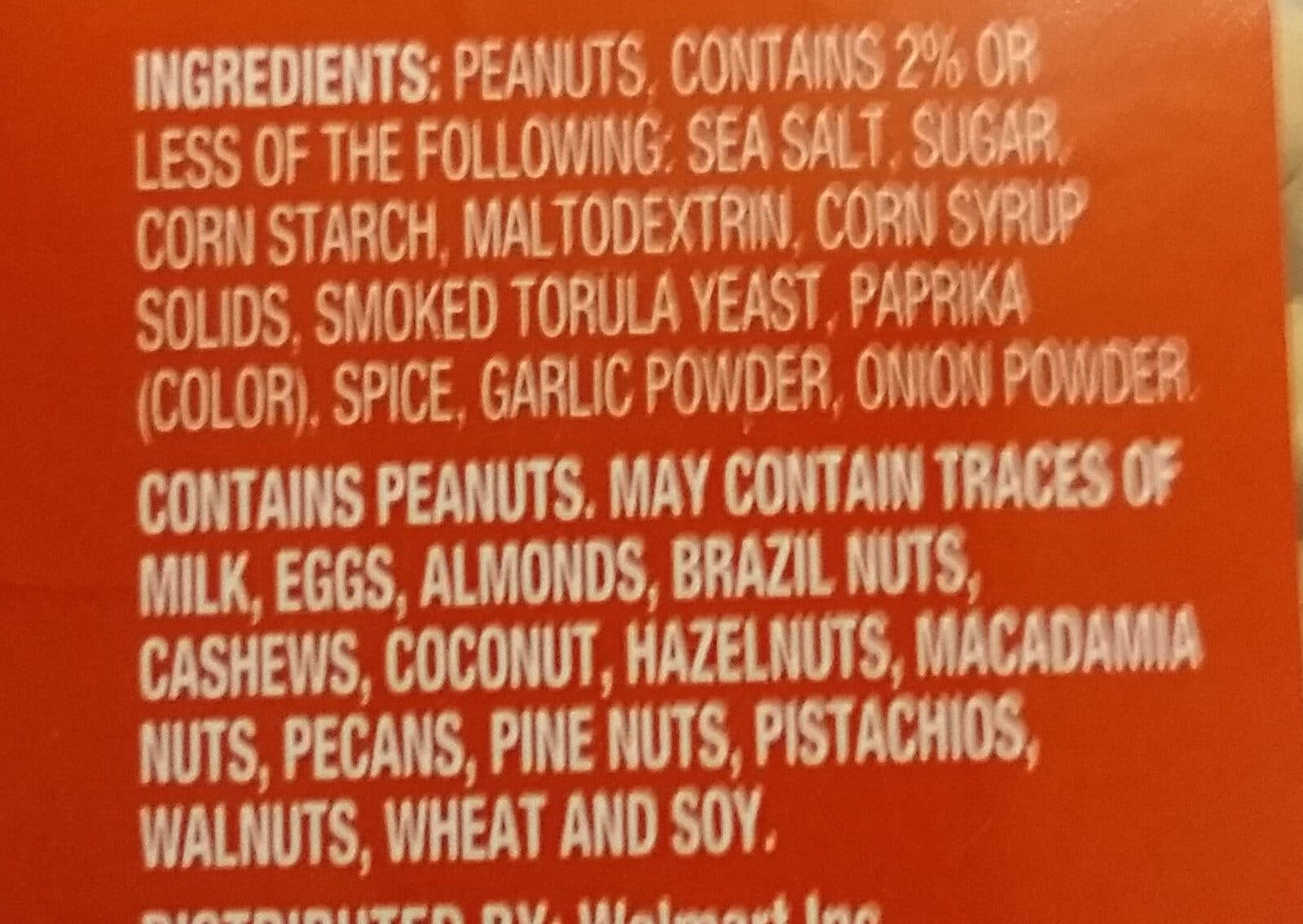 Great Value Dry roasted peanuts packshot