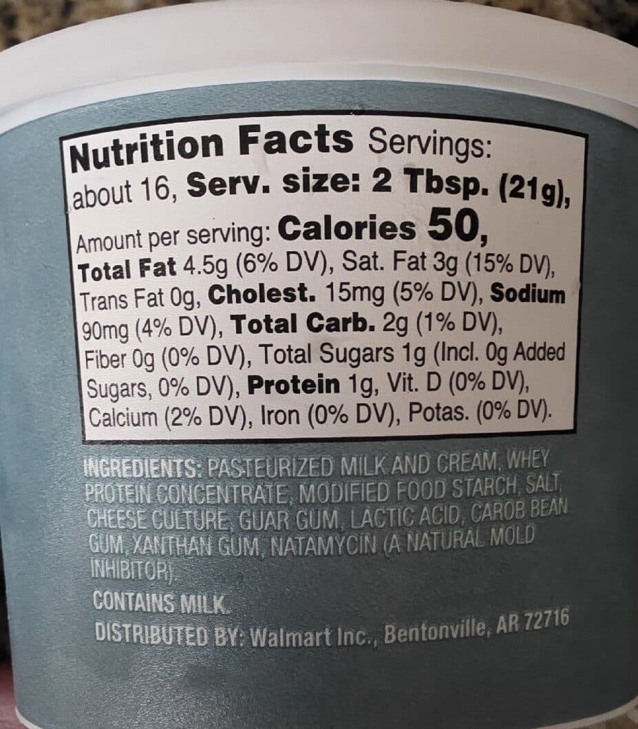 Great Value Whipped Cream Cheese Spread packshot