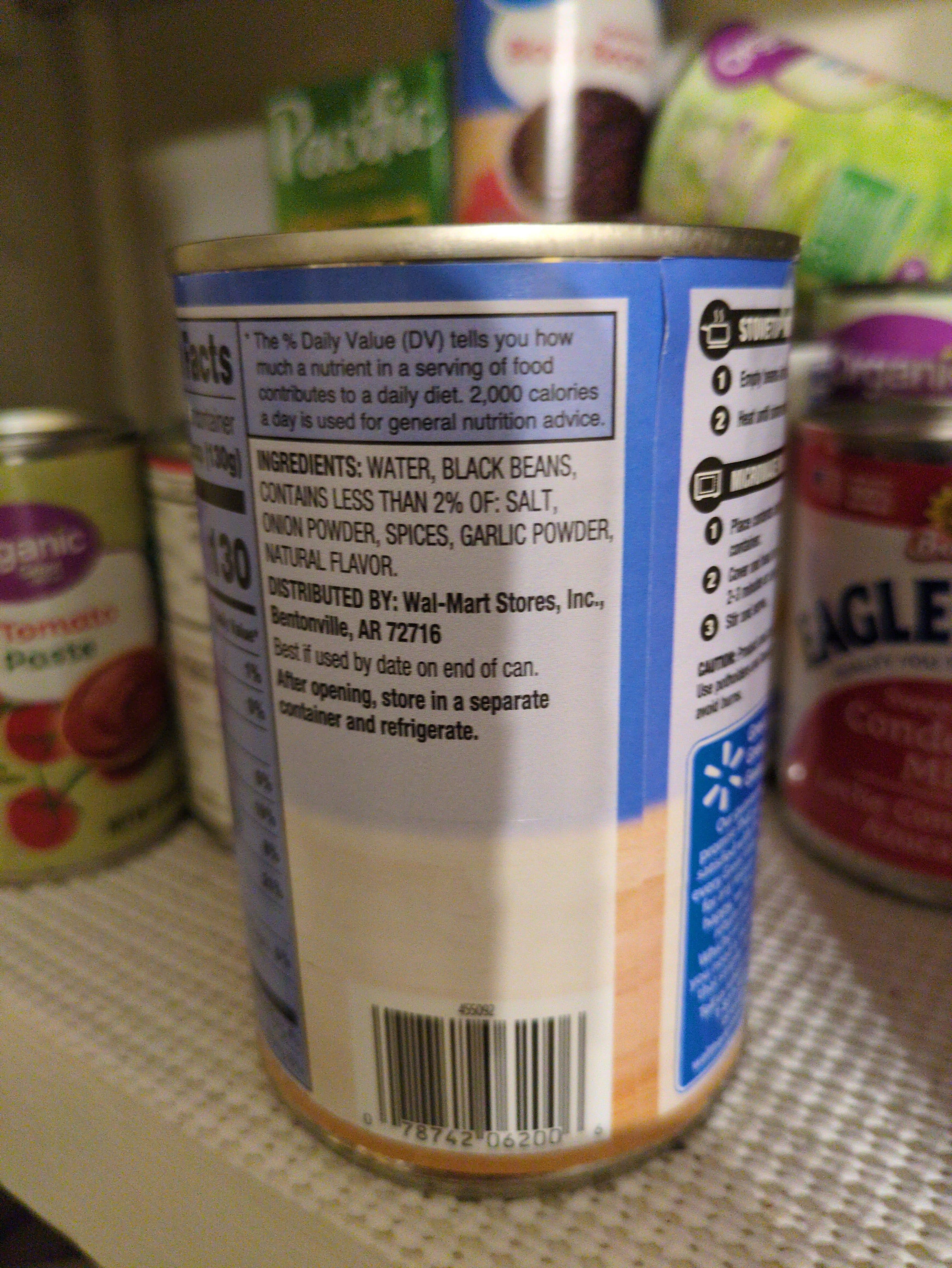 Great Value Seasoned Black Beans packshot