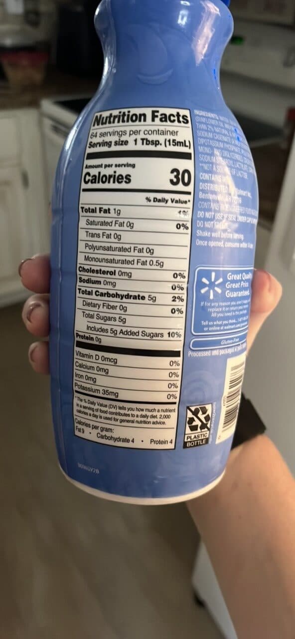 Great Value Coffee Creamer French Vanilla packshot
