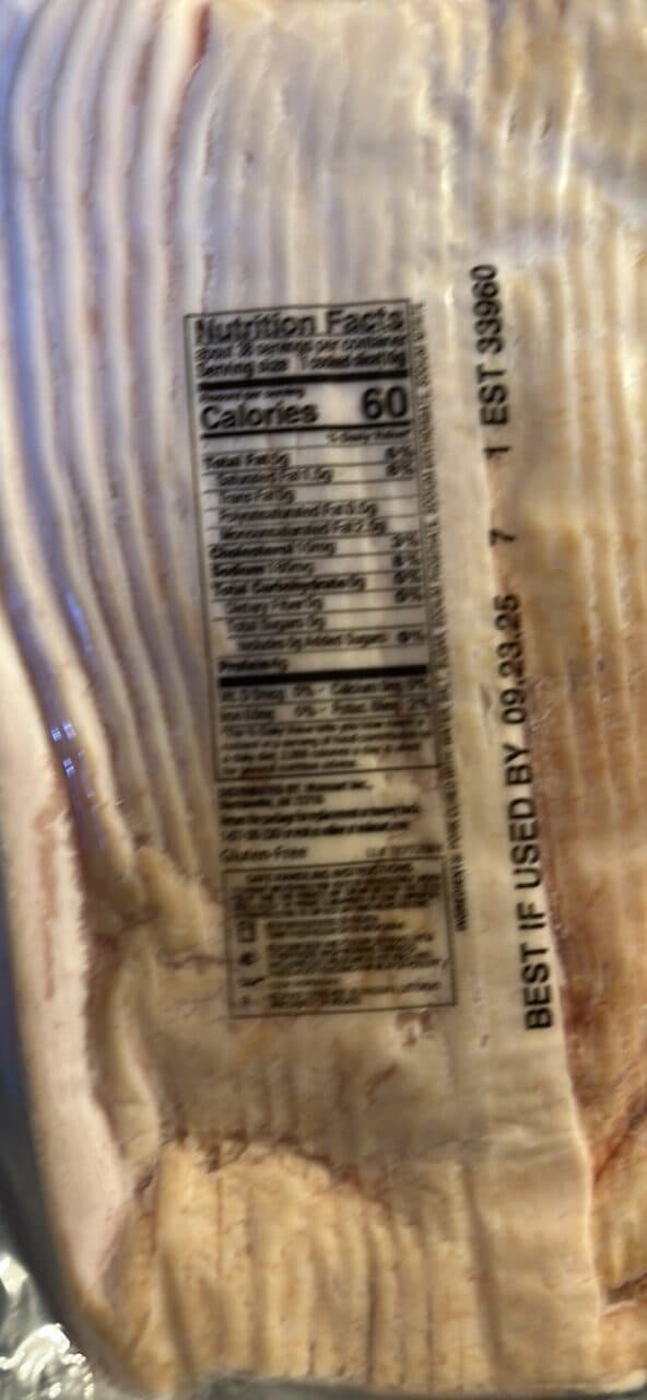 Great Value Hickory Smoked Thick Cut Bacon packshot