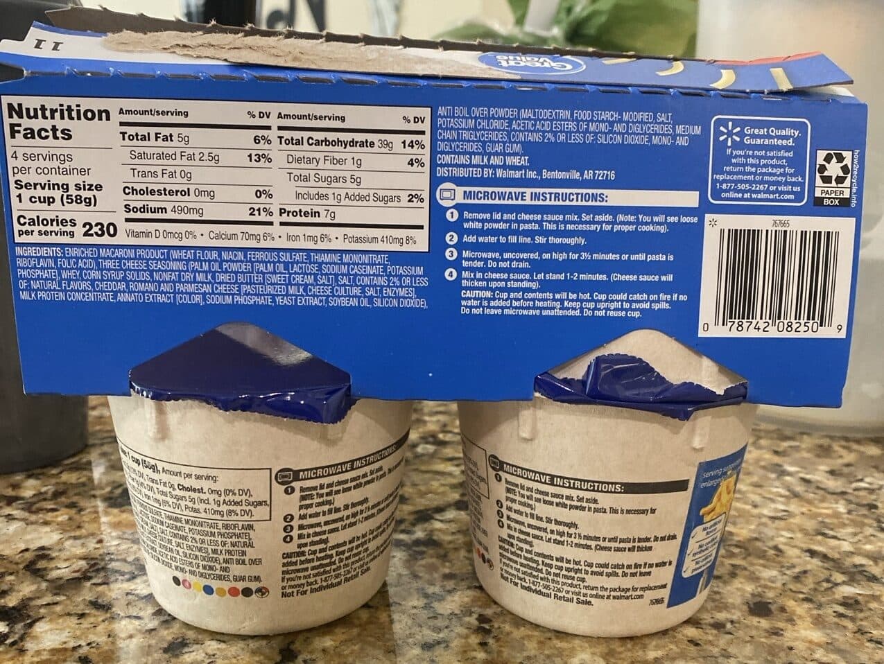 Great Value Macaroni & Cheese Dinner packshot