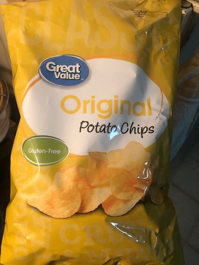 Great Value Great value, potato chips, original packshot