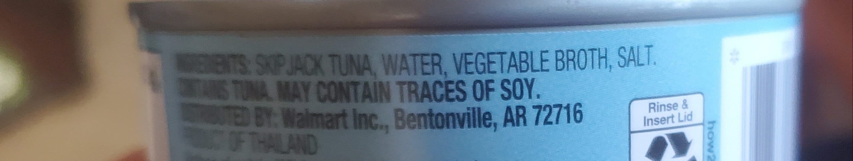 Great Value Chunk Light Tuna in Water packshot