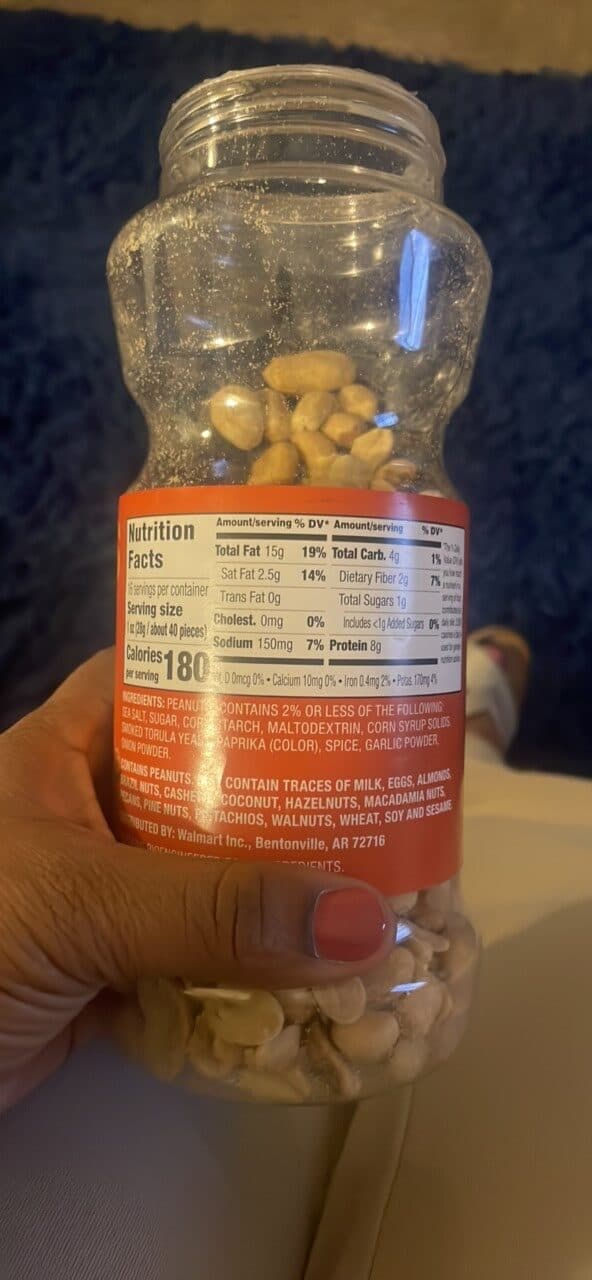 Great Value Dry Roasted Peanuts Seasoned with Sea Salt packshot