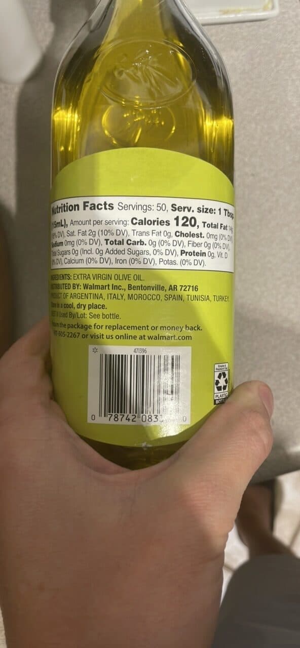 Great Value Extra Virgin Olive Oil packshot