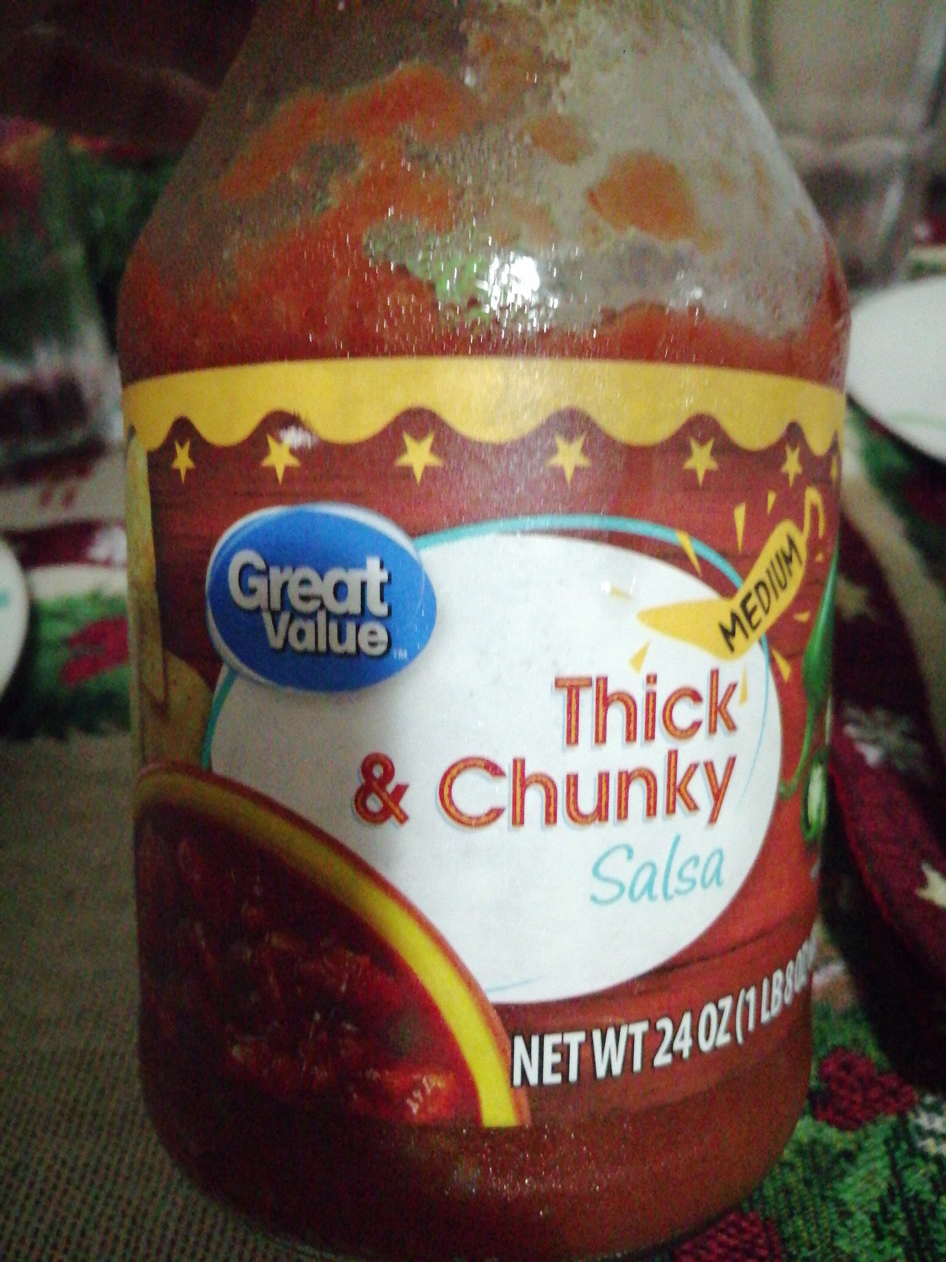 Great Value Great value, chunky salsa, medium packshot