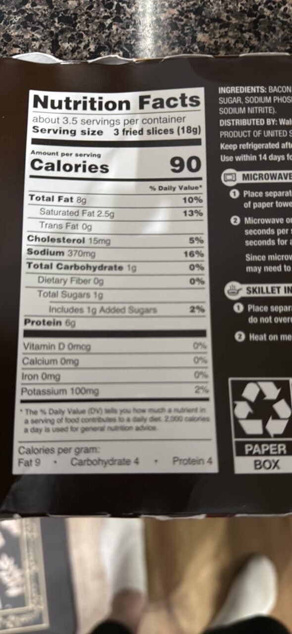 Great Value Fully Cooked Thick Cut Bacon packshot