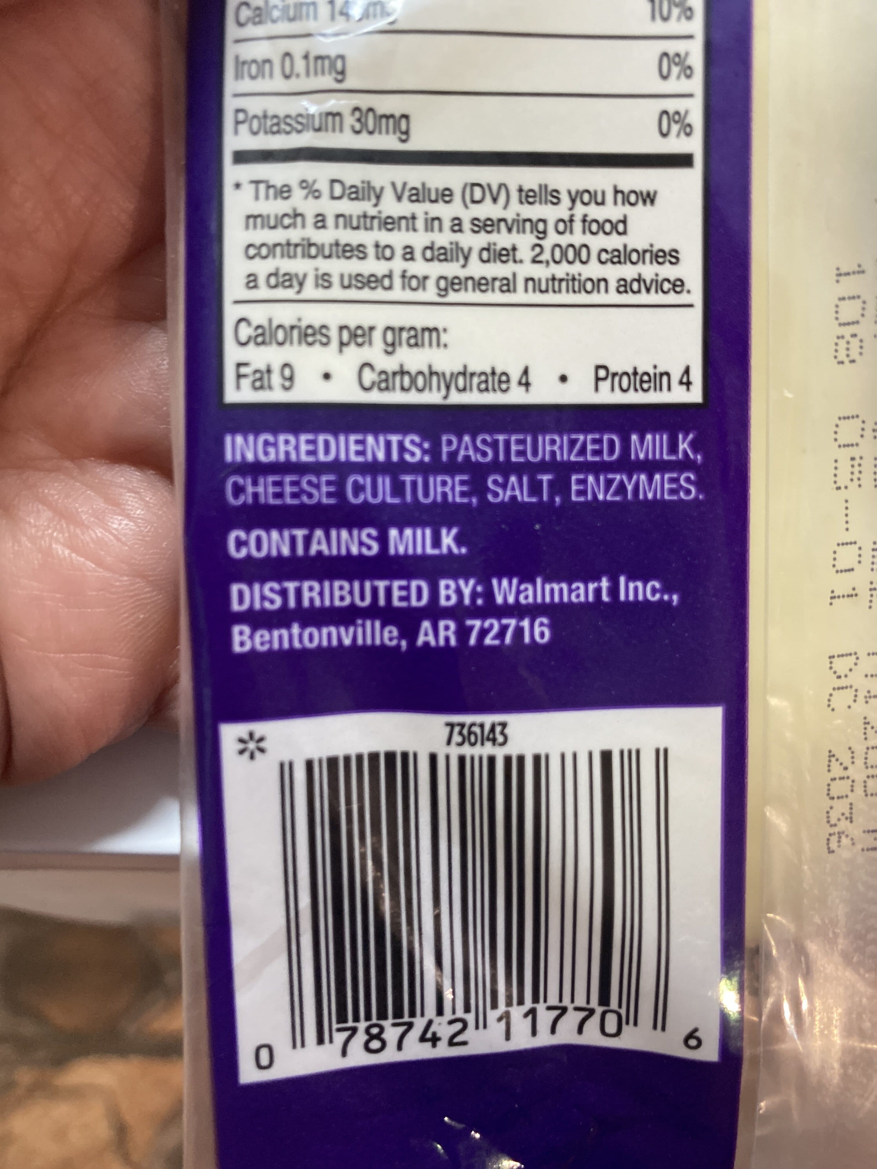 Great Value Sliced Provolone packshot