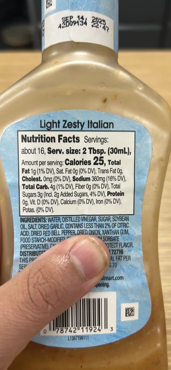 Great Value Light Zesty Italian Dressing & Marinade packshot