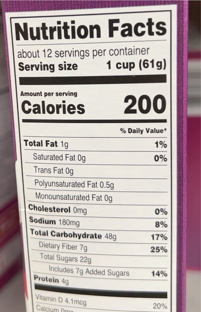 Great Value Raisin Bran Cereal packshot