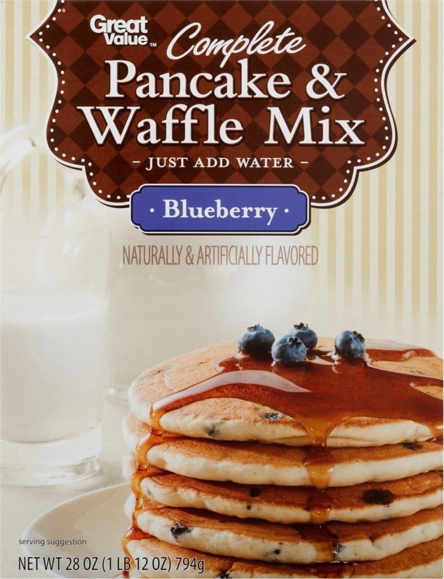 Great Value Complete Pancake & Waffle Mix Blueberry packshot