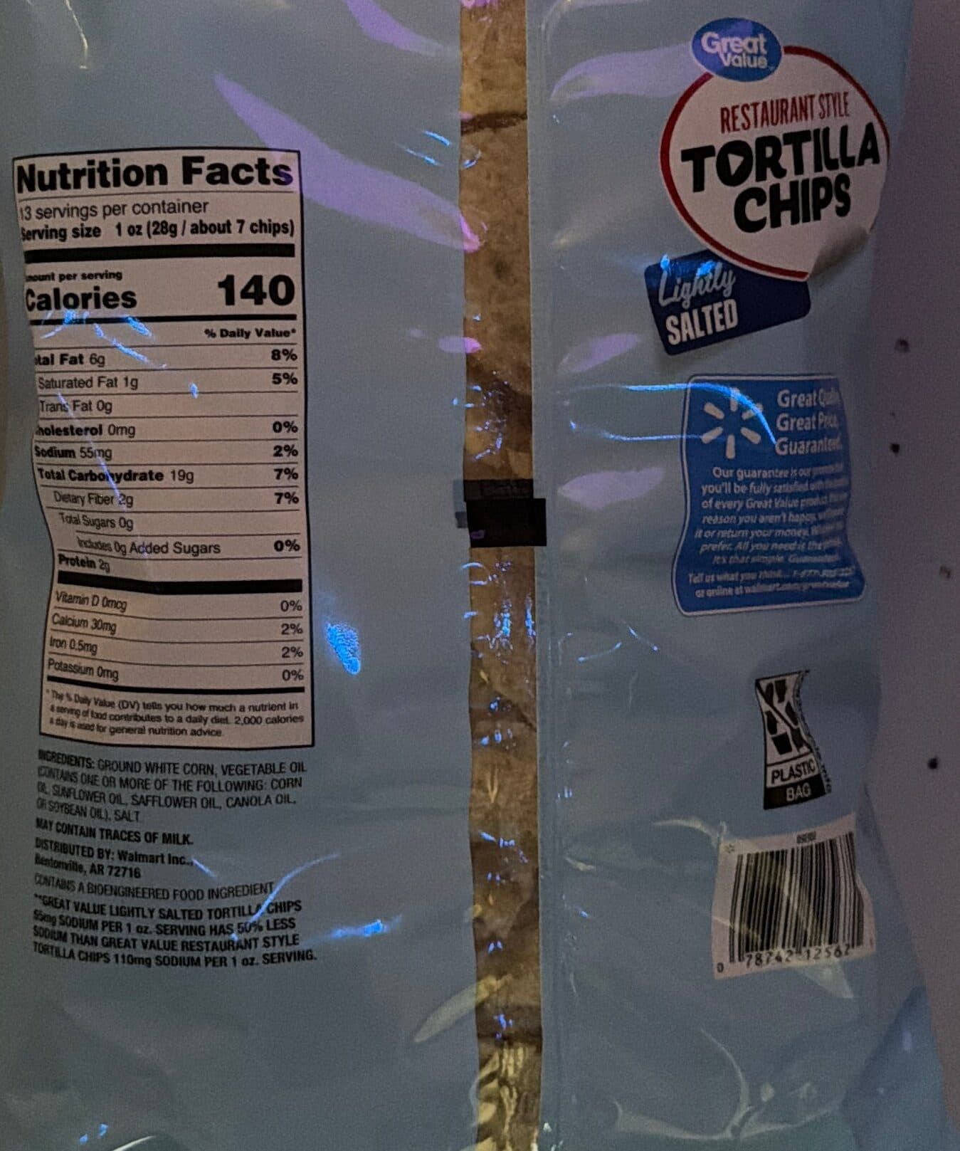 Great Value Restaurant Style Tortilla Chips packshot
