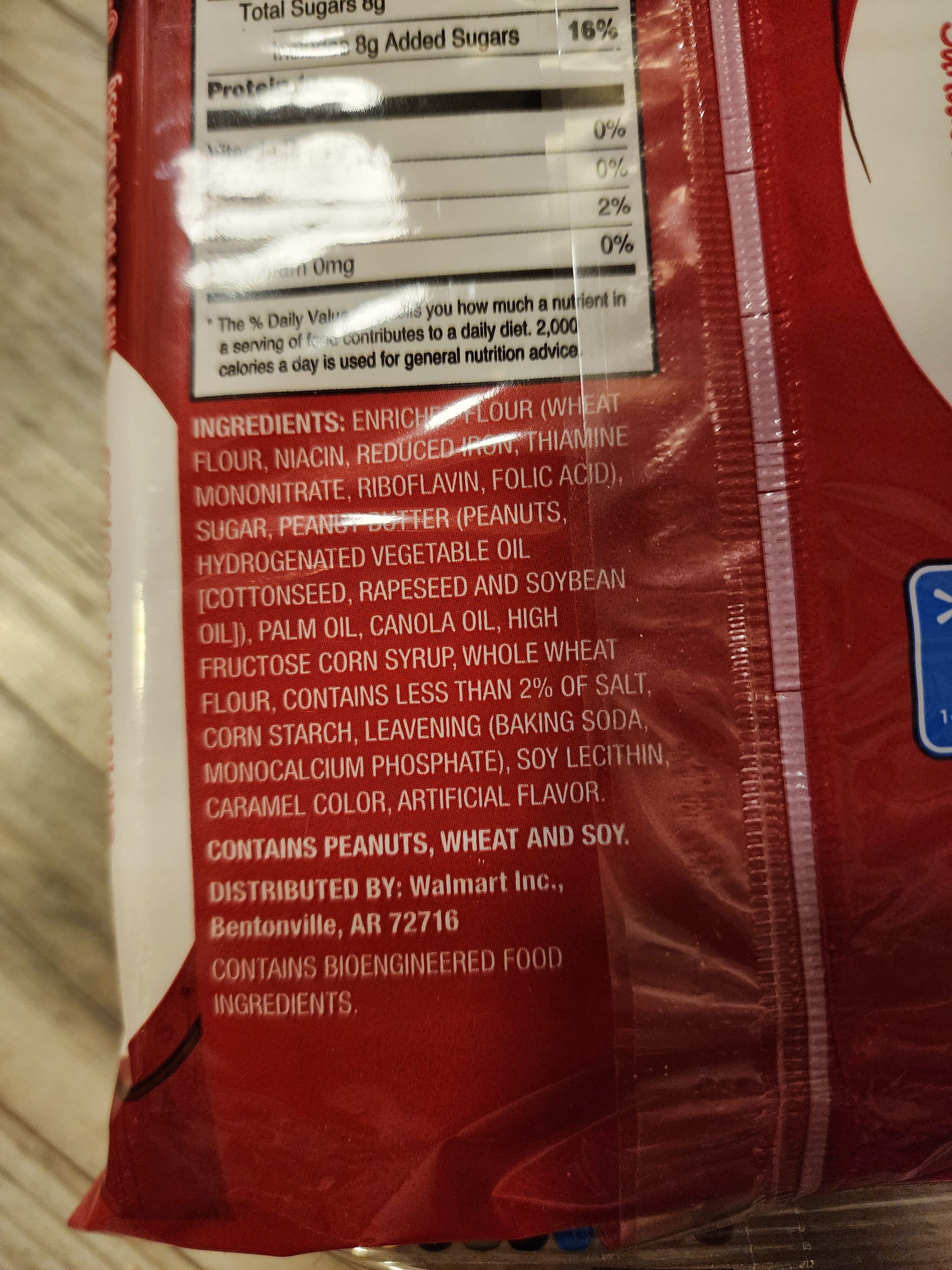 Great Value Peanut Butter Sandwich Cookies packshot