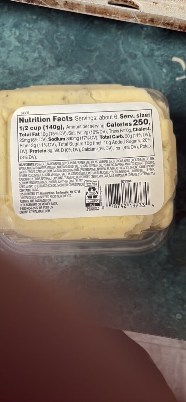 Freshness Guaranteed Potato Salad Amish with sweet pickle and egg packshot