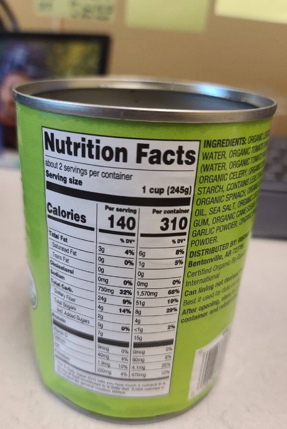 Organic Great Value Lentil Soup packshot