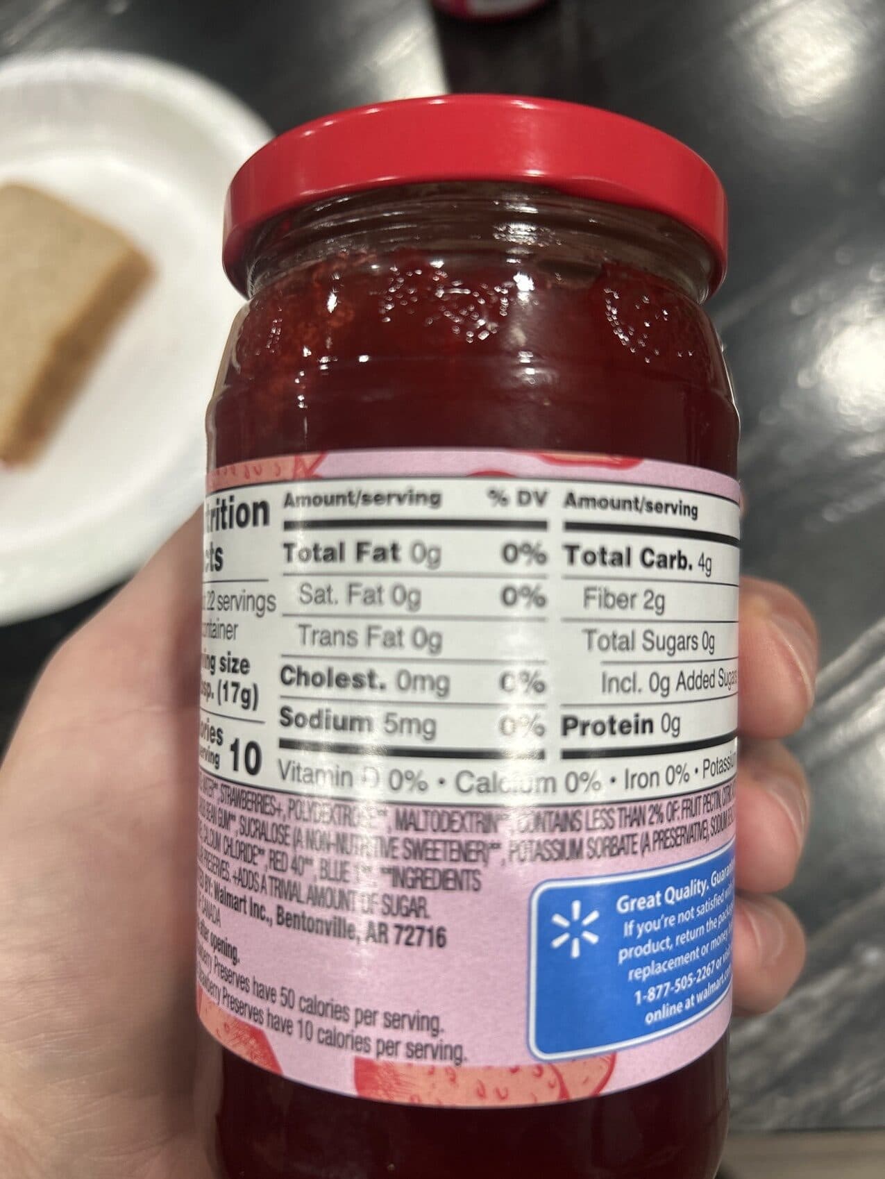 Great Value Strawberry Preserves packshot
