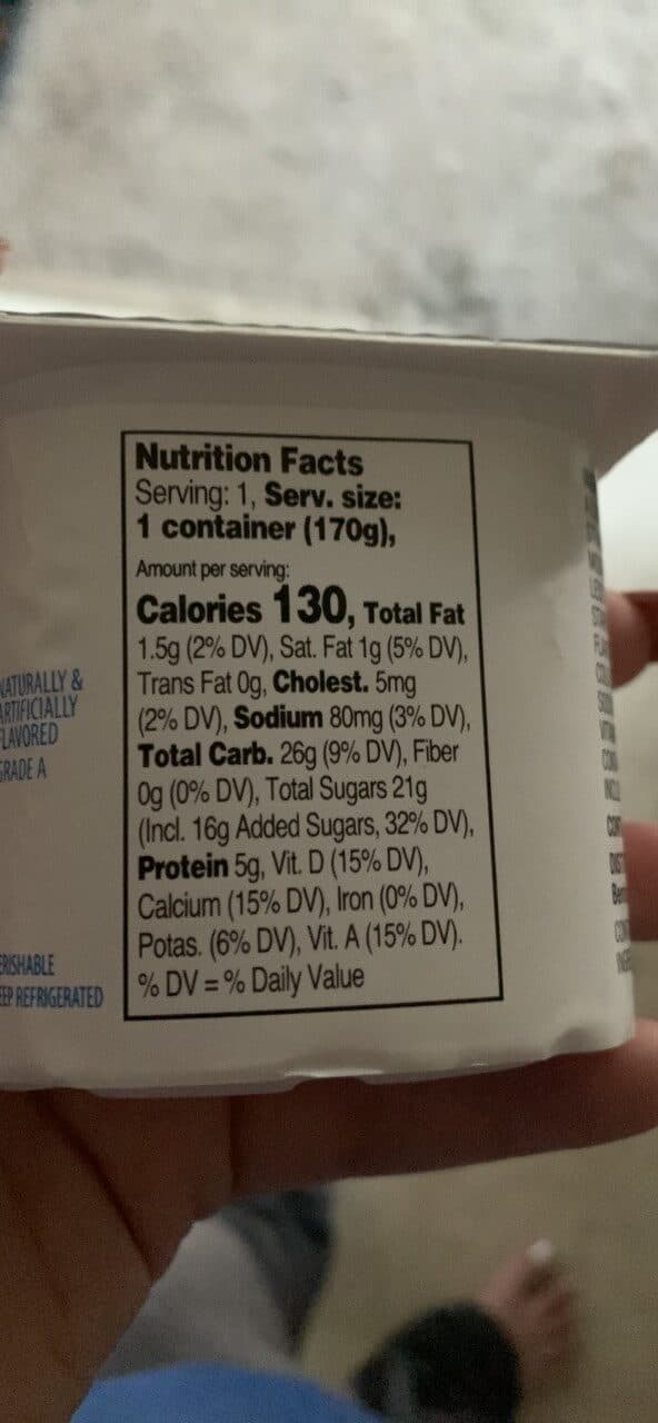 Great Value Original vanilla Low Fat Yogurt packshot
