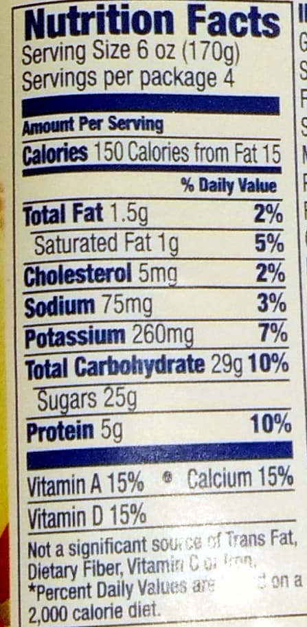 Great Value Lowfat yogurt packshot