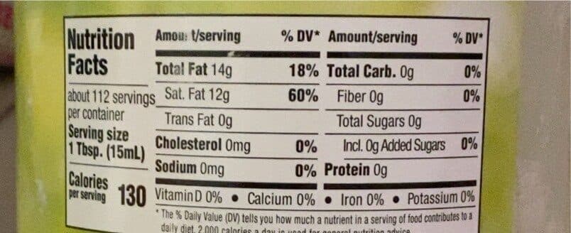 Great Value Coconut Oil packshot