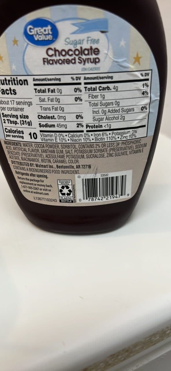Great Value Chocolate Flavored Syrup packshot