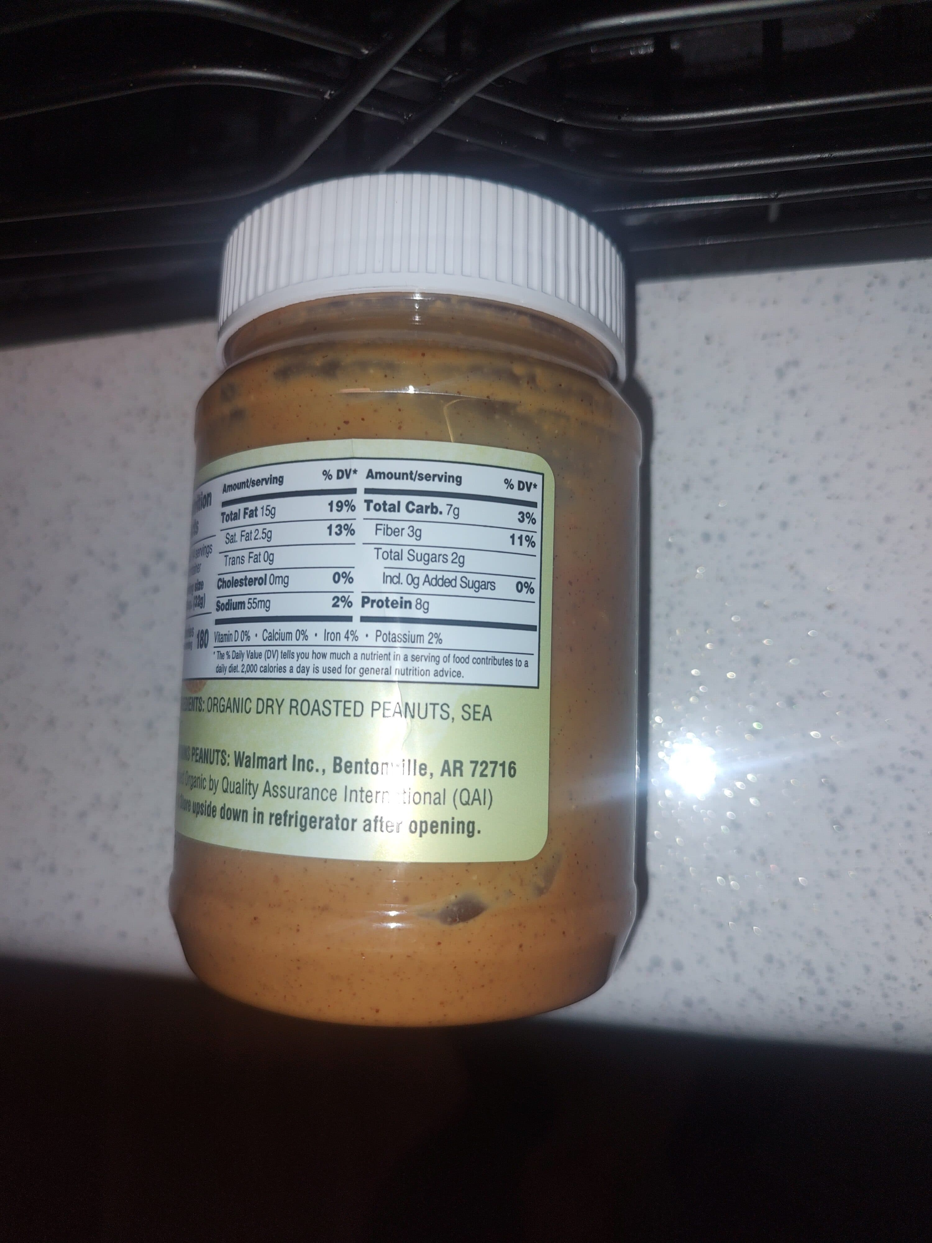 Great Value Stir peanut butter packshot
