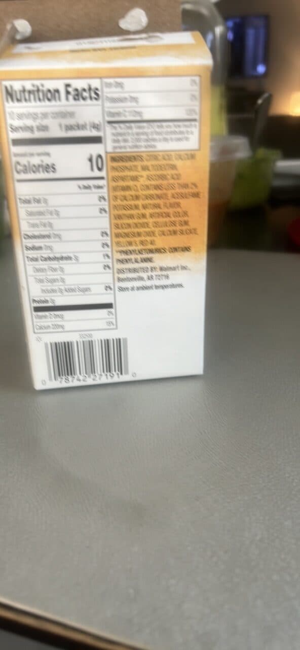 Great Value Orange Blast Drink Mix packshot