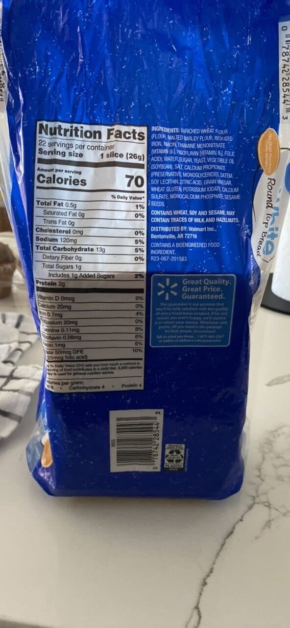 Great Value White Bread packshot