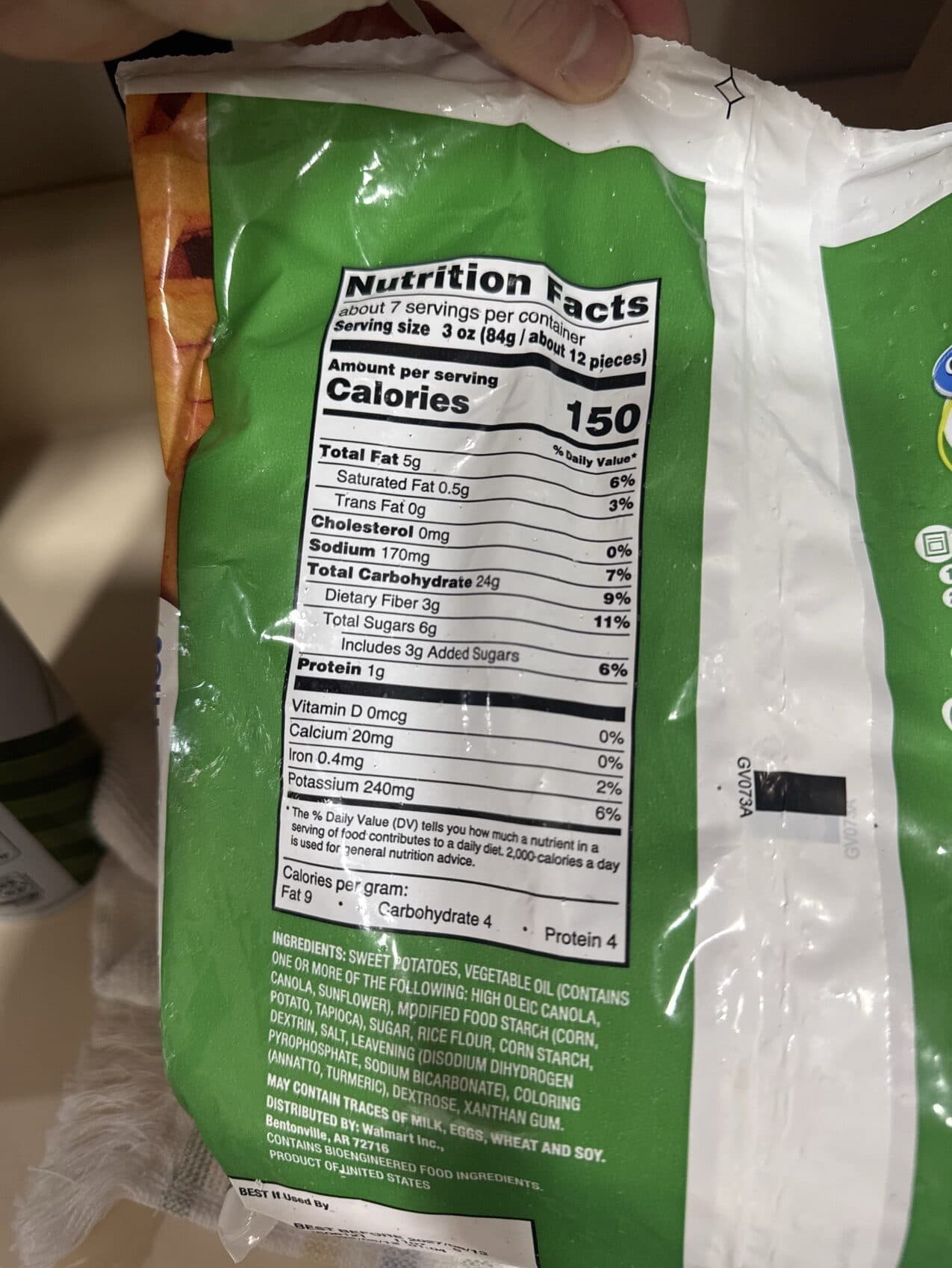 Great Value Sweet Potato Fries packshot