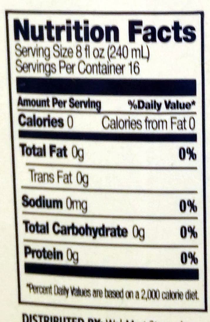 Great Value Distilled water packshot