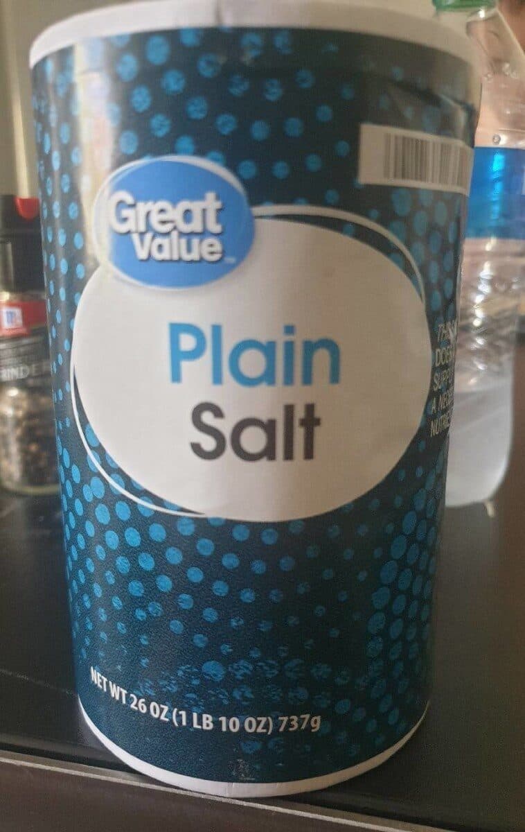 Great Value Salt, Plain packshot