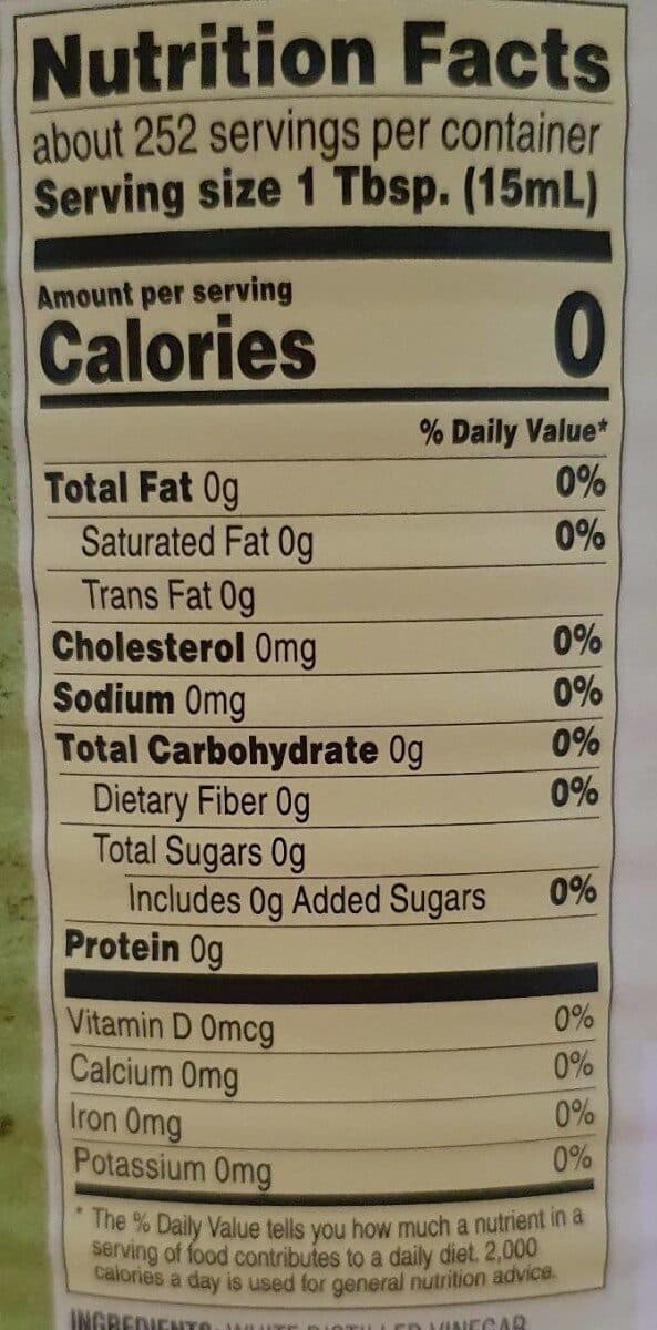 Great Value Distilled White Vinegar packshot