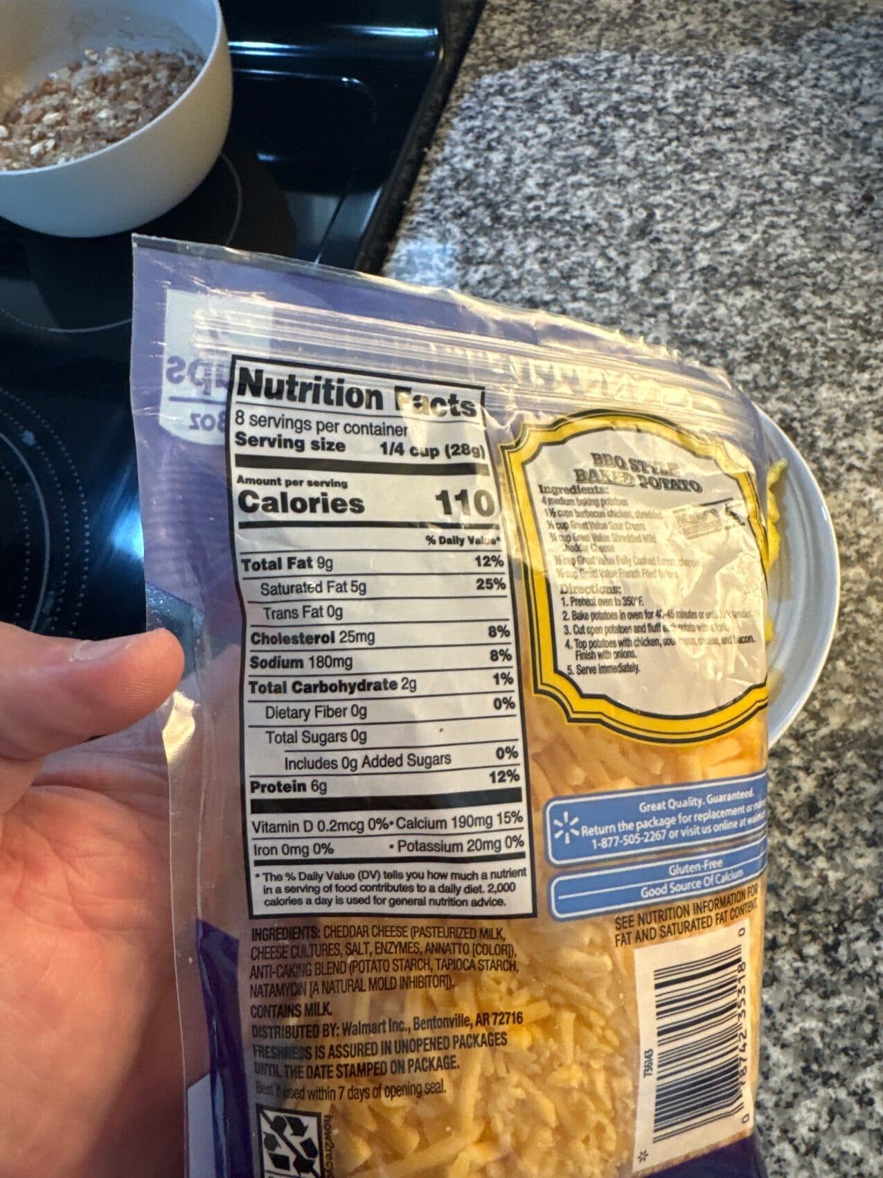 Great Value Mild Cheddar Cheese packshot