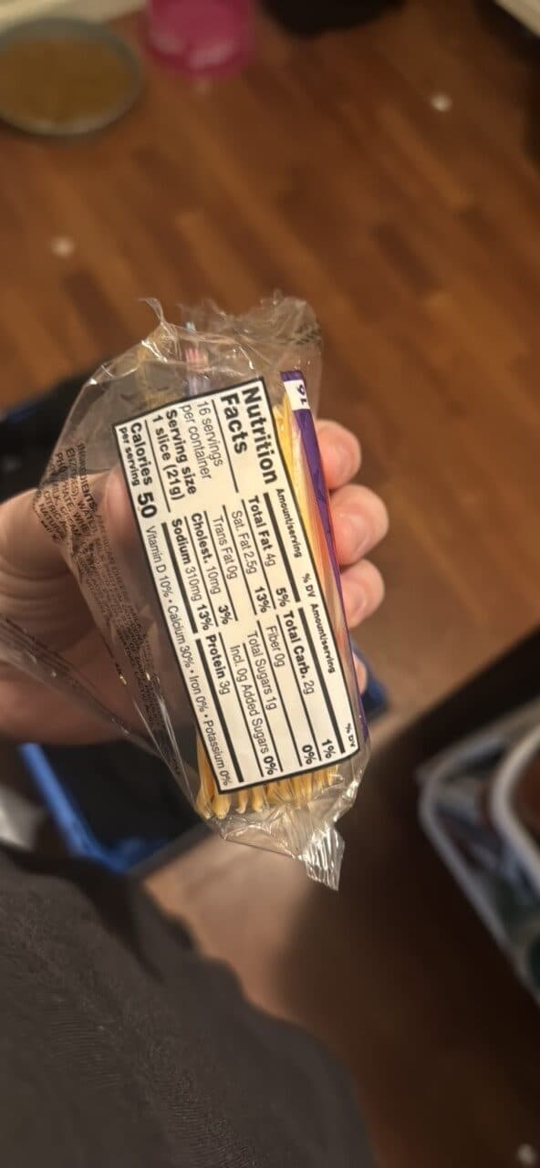 Great Value Singles American Pasteurized Prepared Cheese Product packshot