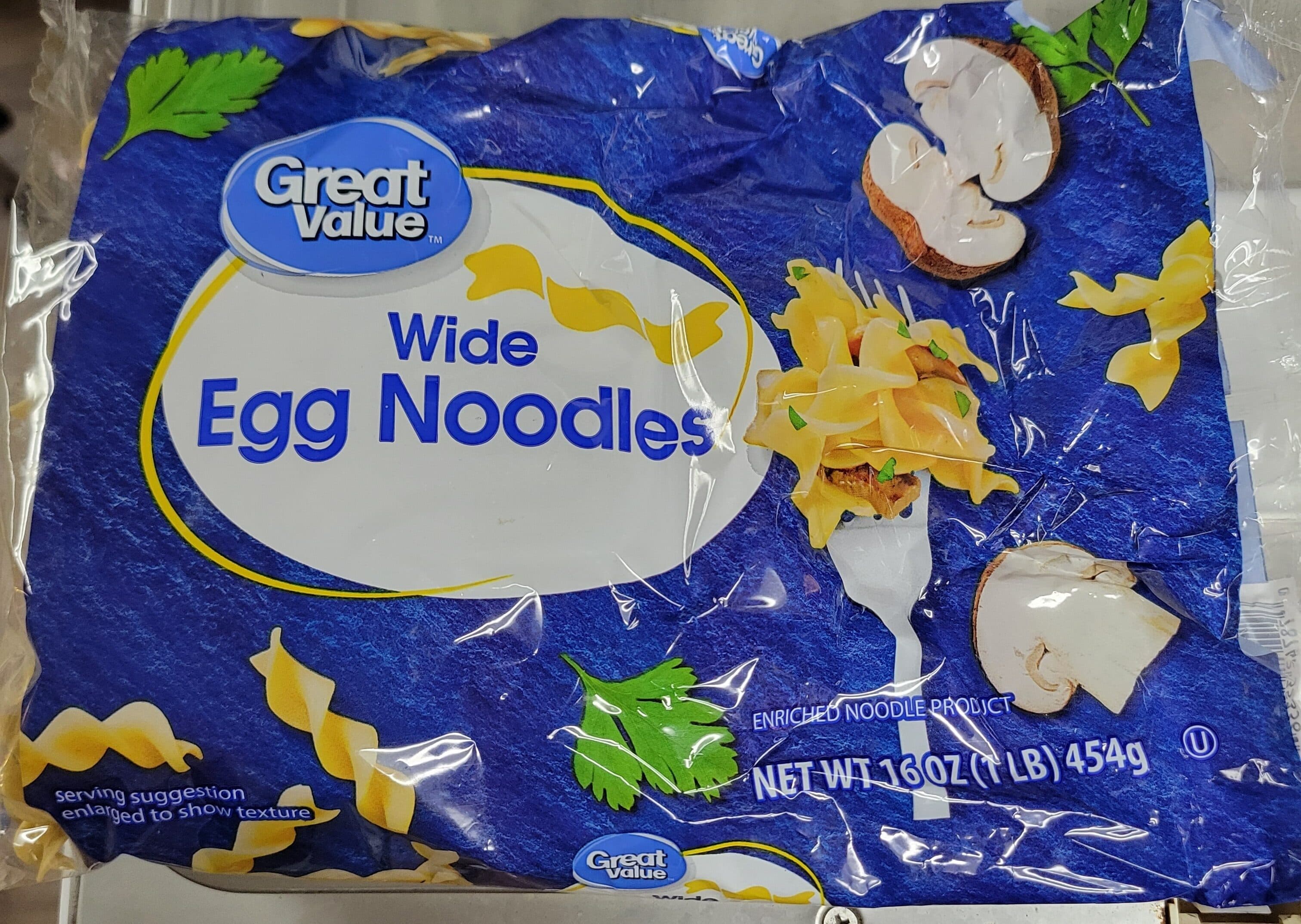 Great Value Wide Egg Noodles packshot